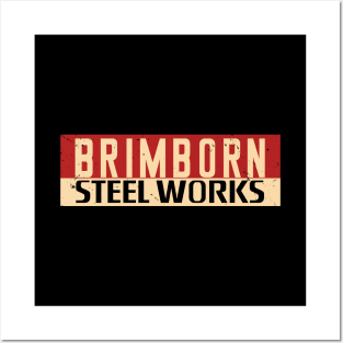 80's Retro Vintage TV Series Steel Company Logo Posters and Art